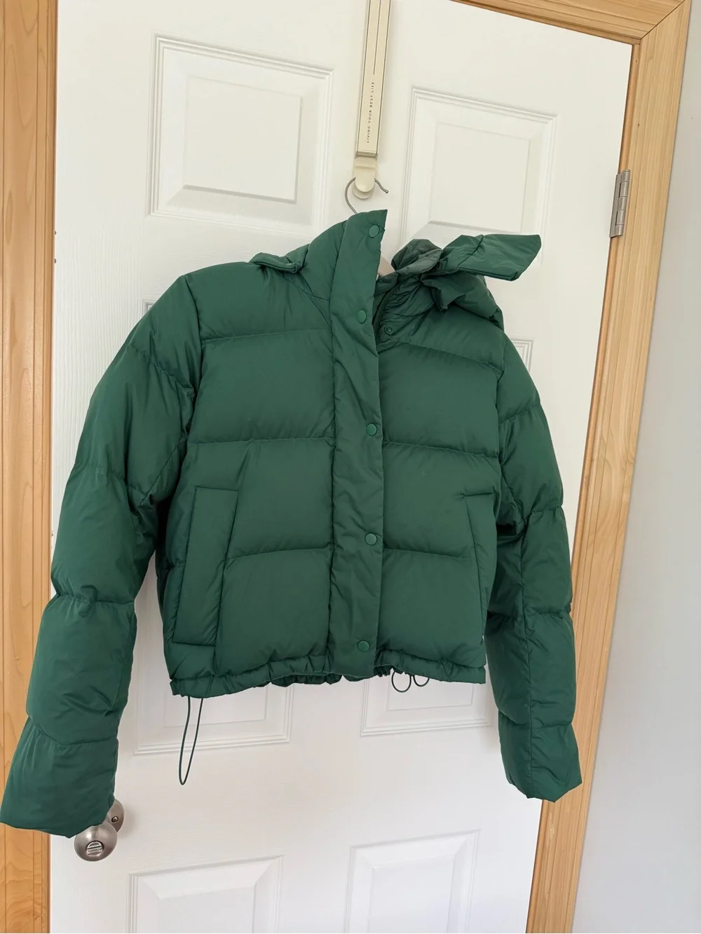 Lululemon Wunder Puff Cropped Jacket Everglade Green Size 4
